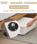 Hella Durable Self Adhesive Caster Wheels One Inch Swivel Plates shown under a bed for smooth 360° rotation and easy access.