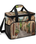 Insulated Picnic Backpack Tote Bag 30L Large Capacity Italy Street Cooler Bag With Leakproof Waterproof Design Keeps Food Fresh