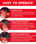 Steps for using Red Half Inch By Twenty Two Inch Soft Shackle Rope For Offroad Recovery With 57000 Lbs Break Strength