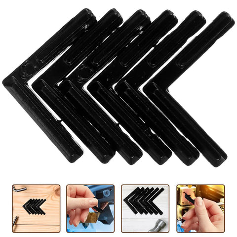 Hella Sturdy Aluminum L Shape Inside Corner Brackets Set For Crushing Your Biggest Frame Builds With Smooth Concealed Joints And Gotta Have Heavy Duty Extrusion Assembly Hardware in matte black finish.
