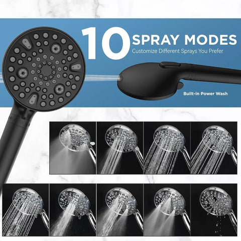 Dual Filtered Rain Shower Head Set With High Pressure Handheld And Adjustable Bar Filter For Hard Water Removes Chlorine