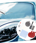 Car Windshield Repair Kit For Chips And Cracks Quick Fix Portable Auto Glass Tool With Ratcheting Screwdriver