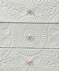 Pink Bow Drawer Pulls And Cabinet Knobs Set, 6 Pack, Solid Metal Handles For Dresser, Vanity, And Kid Friendly Furniture, Adorable Nursery Chic Accent, Easy Swap, Durable And Modern on white dresser