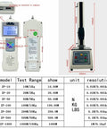 Electric Tensile Testing Machine With 10N To 2000N Digital Push Pull Gauge And 450mm Stroke Overload And Limit Protection For Textiles Sports And Scientific Research Data Logging Up To 999 Tests, digital gauge and test stand