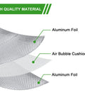 Heavy Duty Aluminum Radiant Barrier Insulation Roll 24 By 50 Feet Kickin Heat Blocker layered aluminum foil and air bubble cushion for insulation