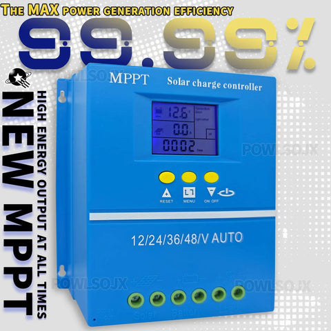 High Efficiency MPPT Solar Charge Controller 60A 80A 100A With Multi Voltage Support 12V 24V 36V 48V and LCD Display