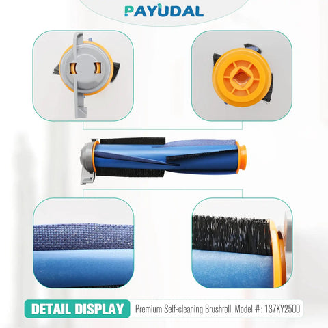 Replacement Parts Kit For AI Ultra Robot Vacuum With Main Brush HEPA Filter Foam Filter And Side Brush Compatible components