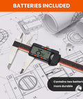 HARDELL digital caliper, 0–8 inch range, stainless steel with large LCD display.