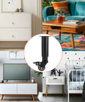 Adjustable Metal Furniture Legs With Swivel Casters, 4 Pack, Heavy Duty Replacement Table Legs, shown with various furniture.