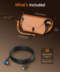 Portable Magnetic Charging Case For Ray Ban Meta Smart Glasses Gen 1 And Gen 2 with cable dimensions shown