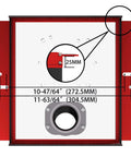 Dust Collection Shroud For Slab Flattening Router Sled With Two And Fifteen Thirty Second Inch Dust Collector Interface top view