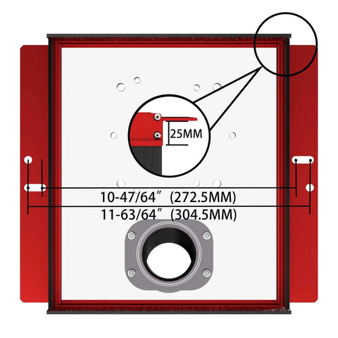 Dust Collection Shroud For Slab Flattening Router Sled With Two And Fifteen Thirty Second Inch Dust Collector Interface top view