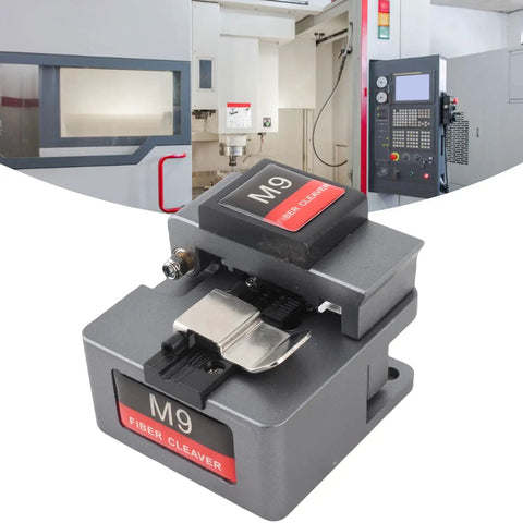 Cloimei High Precision Optical Fiber Cleaver Automatic Return System Tungsten Steel Cutter V-Groove for splicing fiber optic cables in use.