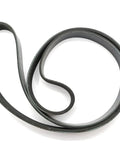 New Washer Drive Belt Replacement Fits Select Washers CHW9900V MHWZ400T MHWZ600T Replaces Part Numbers AP5324685 W10248068 W10116215 2118282 AH3503118 EA3503118 PS3503118 Heavy Duty Black Belt black washer drive belt shown coiled
