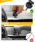 Image showing Badass Quick Swap Thumb Screws with D Ring Knobs, demonstrating easy installation for Jeep Wrangler hardtops.