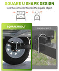 Four Pack M8 X 40 X 100 Square U Bolts Kit In 304 Stainless Steel demonstrating mounting on a trailer frame
