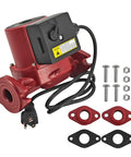 Heavy Duty 115V Three Speed Circulator Pump Replacement For Commercial Heating Featuring 17 GPM Flow with installation hardware included.