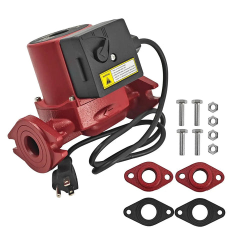 Heavy Duty 115V Three Speed Circulator Pump Replacement For Commercial Heating Featuring 17 GPM Flow with installation hardware included.
