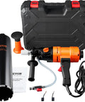 Handheld Wet Diamond Core Drill for Concrete and Masonry, 4 Inch Core Drill Rig With 1100 2400 RPM Two Speed, 1500W shown with case