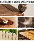 Water Based Wood Stain And Sealer In One Classic Walnut Finish 8.8 Oz Jar Easy to clean with soap and water after use.
