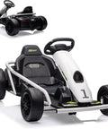 Teen Go Kart With 24V 9Ah Battery Dual 300W Motors Extra Powerful Up To 8 MPH Drifting Fun With Music Horn Outdoor Ride On Toy