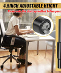 Heavy Duty Gas Cylinder Replacement For Steelcase Leap V2 Office Chair, side view with height adjustment feature highlighted.