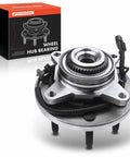 Front Wheel Bearing And Hub Assembly With ABS For Ford F 150 2010 2014 7 Lug 4WD AWD Replacement Direct Fit visible with packaging