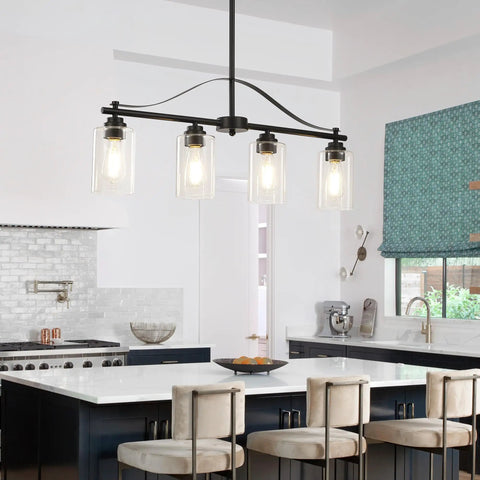 Farmhouse Wood Pendant Light With Round Shade And Adjustable Mini Pendant Fixture E26 Base 1 Light over kitchen island