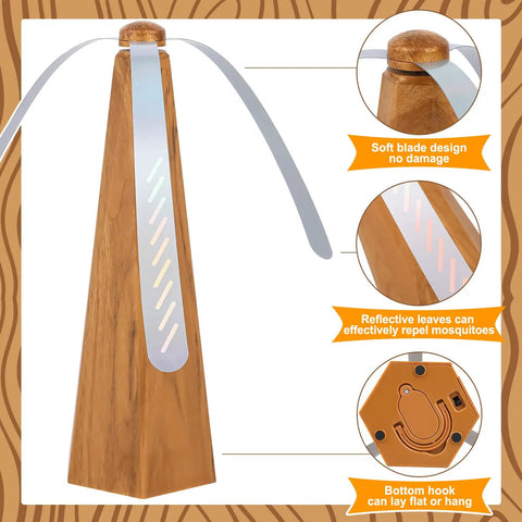 Portable Fly Fans For Tables That Keep Your Food Clean Anywhere You Eat Outdoor Indoor Picnic Dinner And Classroom Wood Grain Finish