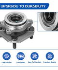 Front Wheel Bearing Hub Assembly Pair For 2007 2012 Nissan Sentra 2.0L With 4 Wheel ABS And 4 Lugs OE Grade Replacement
