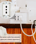 Five Pack 1 Gang Electrical Outlet Box Extenders With Ten Screws White High Temperature PA Material for fire resistant installation