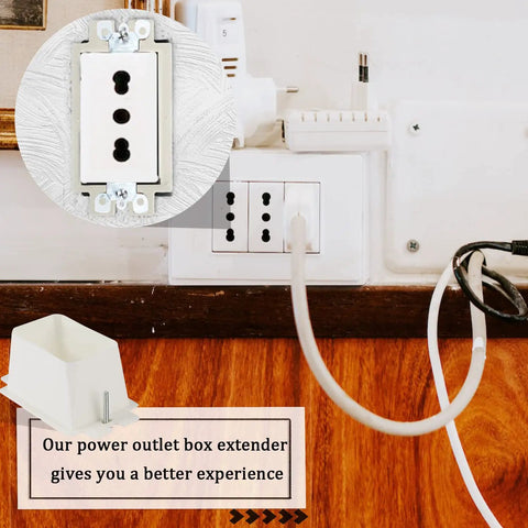 Five Pack 1 Gang Electrical Outlet Box Extenders With Ten Screws White High Temperature PA Material for fire resistant installation