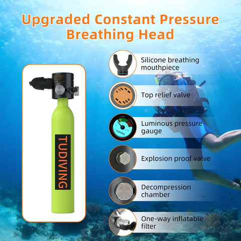 Image of scuba diver using Massive 11.1L Scuba Tank With 4500psi Fill 80 Cu Ft Aluminum Diving Cylinder High Capacity Dive Bottle.