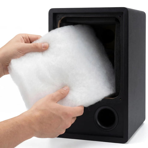 Holding Oversized Heavy Weight Polyester Fiber Speaker Damping Fill Sheet Tough As Nails Acoustic Stuffing For Diy Subwoofer Enclosures.