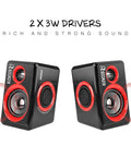 Usb Powered Pc Speakers With Deep Bass, 2.0 Channel Stereo For Desktop Computers, Laptops, And Smartphones, Plug And Play