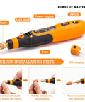 Slick Usb Rechargeable Electric Carving Pen Cordless Mini Rotary Tool Kit With Variable Speed for precise carving and etching tasks.