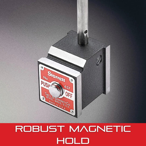 Magnetic Base Indicator Holder For Test Tools Back-Plunger AGD Dial And Miniature Dial Indicators Complete Set 657AA By Starrett