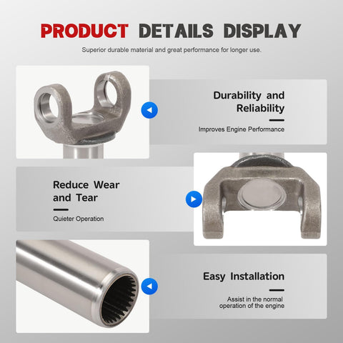 Slip Yoke For TH350 And 700R4 Transmissions 1310 Series 2-3-6081X 5-153X Replacements, steel slip yoke with 26-spline bore