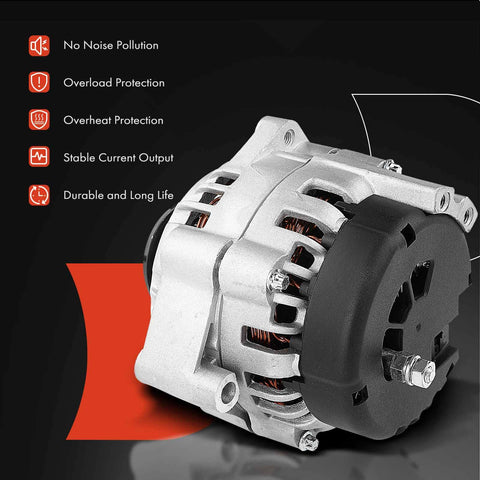105 Amp 12V Alternator For Chevy Astro 1994 To 1995 V6 4.3L And GMC Safari 1994 To 1995 V6 4.3L Clockwise Rotation With Six Groove Pulley