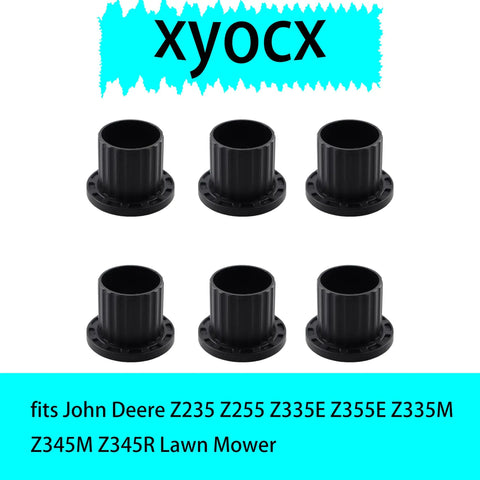 Heavy Duty Replacement Flanged Caster Yoke Spindle Bushing M167267 fits John Deere Z Series Lawn Tractors 6 pack black