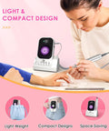 40,000 RPM Cordless Nail Drill Electric File With Rechargeable Battery, Pro Nail E File Machine, White, in use at salon
