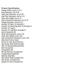Product specifications list for Acura RLX Front Wheel Bearing And Hub Assembly With ABS Sensor 5 Lug Direct OE Replacement 28 Spline Hub.