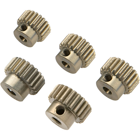 7075 Aluminum 48P Pinion Gear Set 18T 19T 20T 21T 22T for 3.175mm Shaft Fits 1/8 Inch RC Cars Motors Compatible With HPI Losi Axial Traxxas Tamiya 1/10 Scale Five Pack