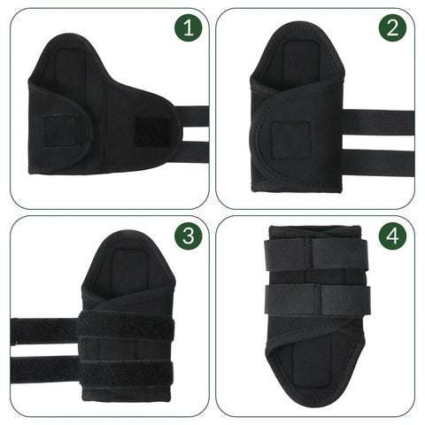 Golf Wrist Training Aid Wrist Brace to fix wrist angle and alignment in four positions, durable black nylon and polyester design
