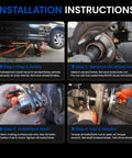 Installation steps for Front Wheel Bearing And Hub Assembly For Toyota Prius 2004 Through 2009 L4 1.5L Electric And Gas, 5 Lug