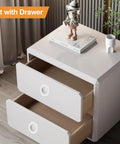 4 Pack White Round Recessed Cabinet Handles 65mm Stainless Steel Sliding Door Pulls on white drawer
