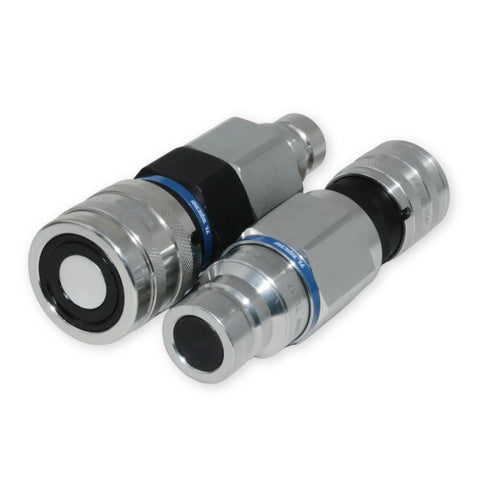 Flat Face Hydraulic Coupler Adapter Set Converts Half Inch Body To Three Quarter Inch Body ISO 16028 Heavy Duty Quick Connect