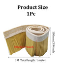 Professional Grade Yellow Nylon Strip Vacuum Brush For CNC Router And Milling Machine Solid 1M X 100Mm with dimensions displayed.