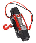 Check Out This Sick CNC Metal RC Dual Motor Winch For Your Truck, featuring metal body, electric wiring, and hook for scaled trucks.