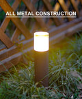 Low Voltage Pathway Lighting Kit 8 Pack Bollard Landscape Lights 2W 2700K Warm White LED Wired Path Lights 100 Lumens Metal Outdoor
